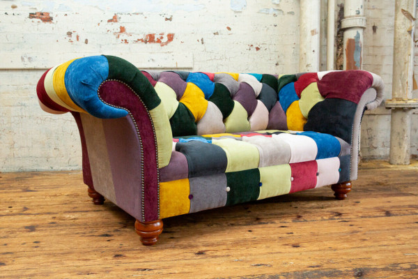 Nowoczesny Design Kolorowy Chesterfield 2 miejsce do siedzenia Sofa Włókienniczy Couch Podkładka Design
