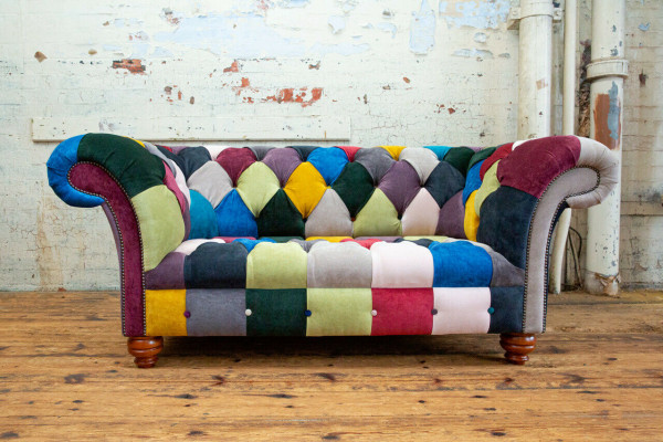 Nowoczesny Design Kolorowy Chesterfield 2 miejsce do siedzenia Sofa Włókienniczy Couch Podkładka Design