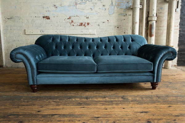 Chesterfield 4 miejsce do siedzenia Sofa Podkładka Włókienniczy Kanapy Sofa do salonu