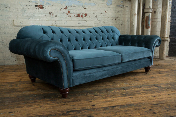 Chesterfield 4 miejsce do siedzenia Sofa Podkładka Włókienniczy Kanapy Sofa do salonu