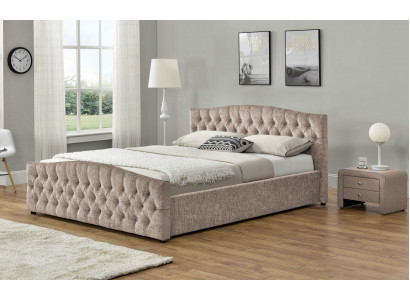 Designerskie łóżko tapicerowane Łóżko Włókiennicze Skóra Podkładka łóżko 180x200cm Sypialnia
