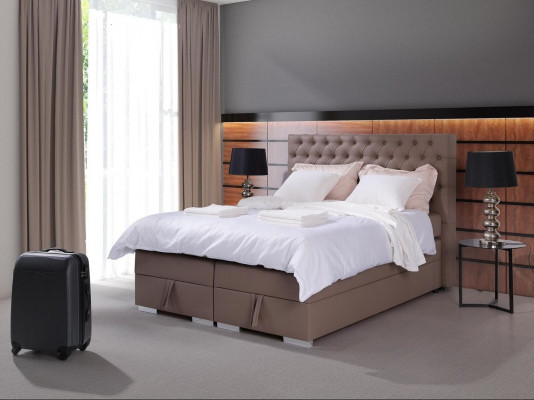 Designerskie łóżko sprężynowe do łóżka podwójnego Sypialnia Chesterfield Meble