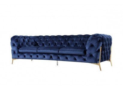 Chesterfield 3 Siedziba Couch Podkładka Trzy miejsce do siedzenia Design Couches Włókienniczy Materiał Italy