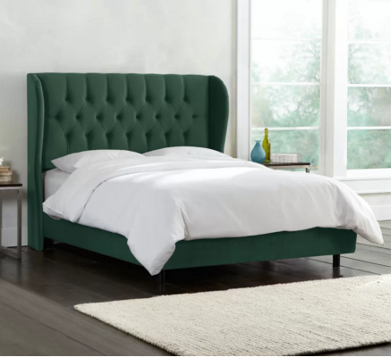 Chesterfield Design Aksamit Łóżko Luxury Włókienniczy łóżko Sypialnia Podwójne 160x200cm