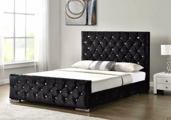 Chesterfield Hotel Double Skóra Łóżko Sypialnia Podkładka Luksusowe łóżko 140x200cm