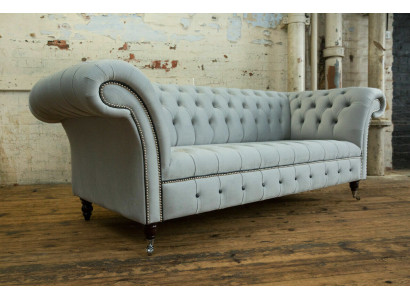 Zestaw wypoczynkowy Chesterfield 3+2 miejsce do siedzenia Aksamit Velor Ustawić Design Obcios
