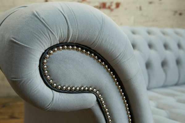 Zestaw wypoczynkowy Chesterfield 3+2 miejsce do siedzenia Aksamit Velor Ustawić Design Obcios