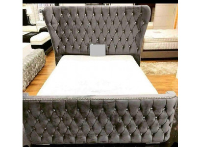 Chesterfield Hotel Double Skóra Łóżko Sypialnia Podkładka Luksusowe łóżko 200x200