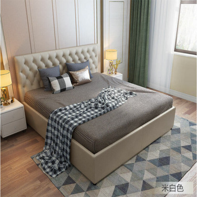 Designerskie Chesterfield Łóżko Sypialnia sztuczna skóra Podkładka 140/160/180/200 cm