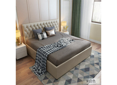 Designerskie Chesterfield Łóżko Sypialnia sztuczna skóra Podkładka 140/160/180/200 cm