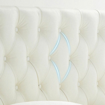 Designerskie Chesterfield Łóżko Sypialnia sztuczna skóra Podkładka 140/160/180/200 cm