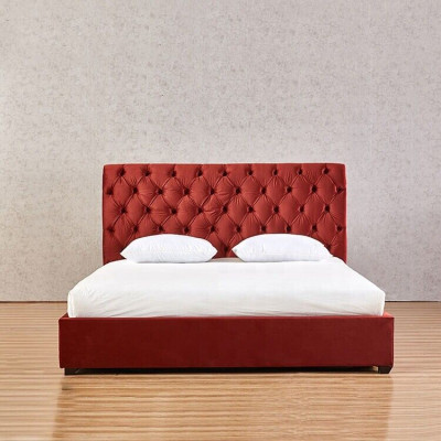 Royal red Sypialnia Chesterfield Podwójne łóżko tapicerowane luksusowy design