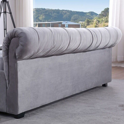 Design Chesterfield Łóżko Włókiennicze Podkładka Skóra Hotel łóżko Sypialnia New Aksamit