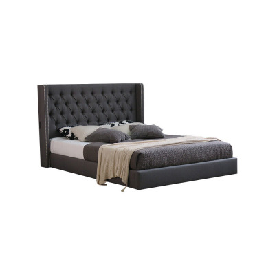 Duże szare łóżko Chesterfield Podwójne łóżko Royale Luxus bed