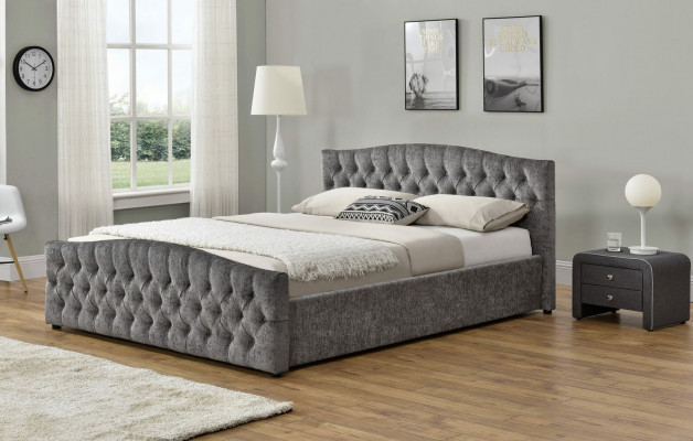 Chesterfield Łóżko Design Sypialnia Łóżko angielskie 180x200 Włókienniczy Podkładka