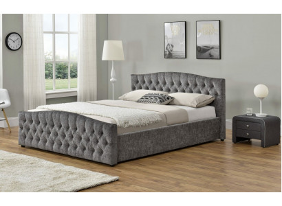 Chesterfield Łóżko Design Sypialnia Łóżko angielskie 180x200 Włókienniczy Podkładka