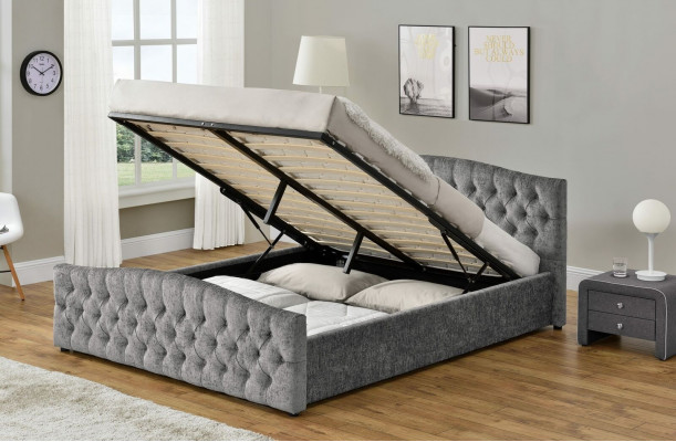 Chesterfield Łóżko Design Sypialnia Łóżko angielskie 180x200 Włókienniczy Podkładka