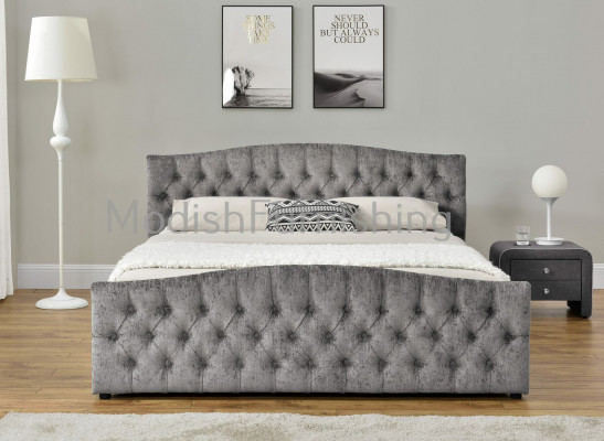 Chesterfield Łóżko Design Sypialnia Łóżko angielskie 180x200 Włókienniczy Podkładka
