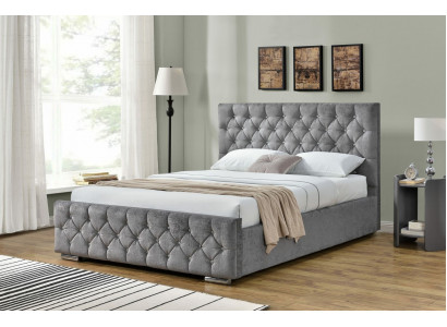 Chesterfield Łóżko Design Sypialnia Łóżko angielskie 160x200cm Włókienniczy Podkładka