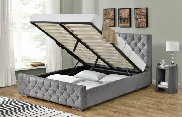 Chesterfield Łóżko Design Sypialnia Łóżko angielskie 160x200cm Włókienniczy Podkładka