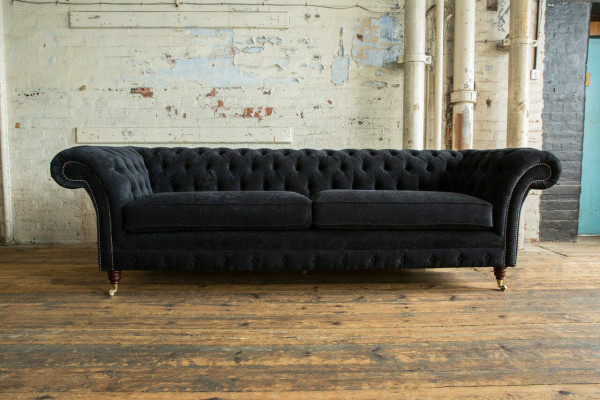 Wysokiej jakości kanapa Chesterfield Podkładka czteroosobowa sofa włókiennicza tkanina z materiału XXL