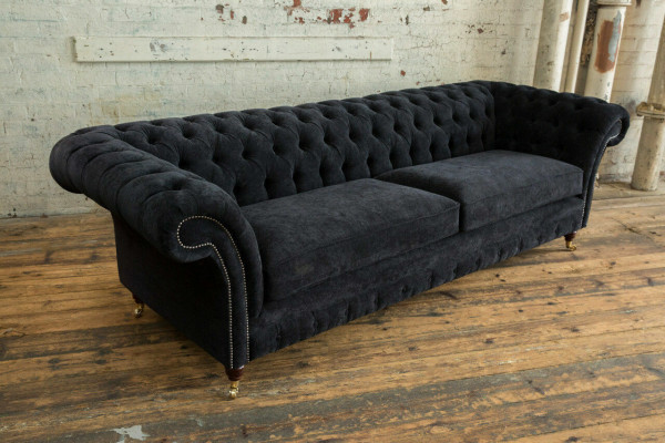 Wysokiej jakości kanapa Chesterfield Podkładka czteroosobowa sofa włókiennicza tkanina z materiału XXL