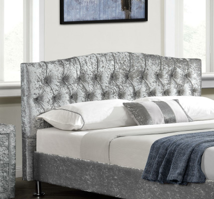 Podkładka Chesterfield szara luksusowa Podwójne łóżko Sypialnia designerskie łóżko