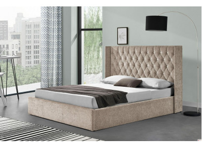 Chesterfield Łóżko Design Sypialnia Łóżko angielskie 180x200cm Włókienniczy