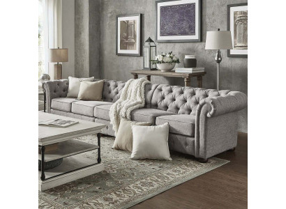 Chesterfield Living Room Podkładka Meble Sofa Kanapa Pięcioosobowa Włókienniczy