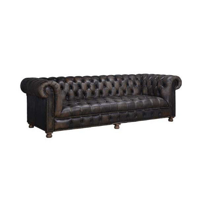 Klasyczna kanapa Chesterfield Czarne angielskie kanapy do salonu
