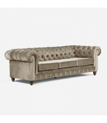 Chesterfield 5 miejsce do siedzenia Klasyczna luksusowa sofa Włókienniczy Skóra Couch Silver Couches