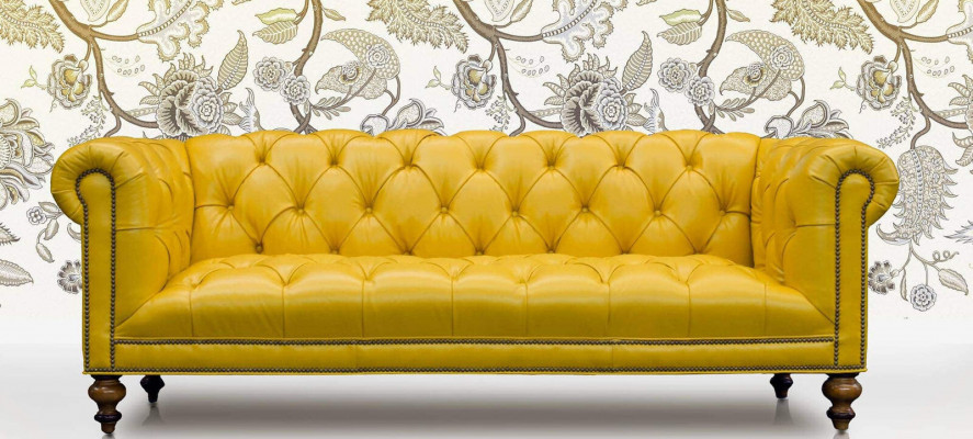 Brown Chesterfield 3 miejsce do siedzenia Sofa Skórzana Sofa Kanapa Podkładka Meble