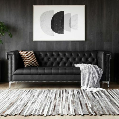 Meble w stylu angielskim Chesterfield Trzy miejsce do siedzenia Sofa Pink Turkis 3-osobowa niebieska sofa