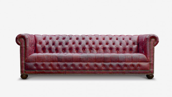 Chesterfield 3 miejsce do siedzenia Sofa Kanapa Skóra Ustawić Podkładkę Siedziba Materiał Złoto Siedziba Nowy