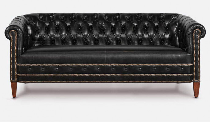 Chesterfield Zestaw sofowy Sofa Couch Podkładka 3+2+1 miejsce siedzące Skóra Sofy