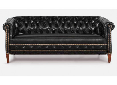 Chesterfield Zestaw sofowy Sofa Couch Podkładka 3+2+1 miejsce siedzące Skóra Sofy