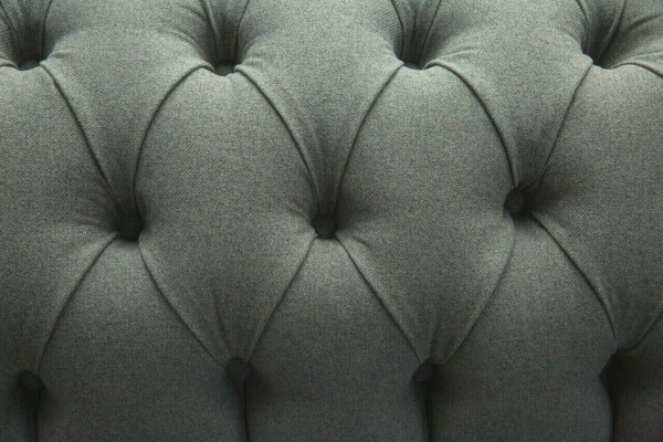 Sofa Design Chesterfield 4-miejsce do siedzenia Szara Kanapa Podkładka Skóra Sofy Salonowe Nowa