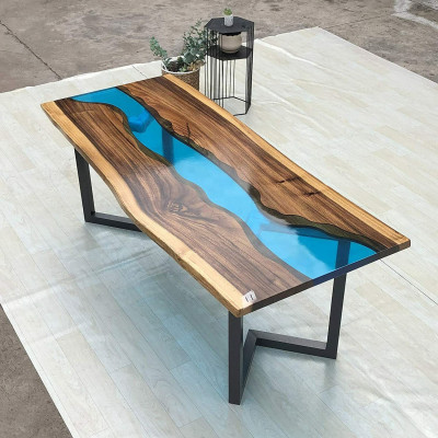 Stolik z żywicy epoksydowej Stolik kawowy Ręcznie robiony stolik kawowy 120x60cm