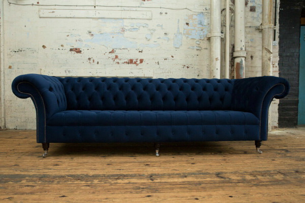 Sofa Chesterfield Aksamit sofy czteroosobowe Podkładka kanapy kanapa Aksamit 265cm