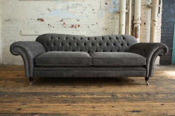 Sofa materiałowa Chesterfield Zestaw sofowy 4 miejsca do siedzenia Ustawić Design Nowoczesna sofa