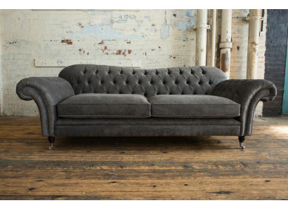 Sofa materiałowa Chesterfield Zestaw sofowy 4 miejsca do siedzenia Ustawić Design Nowoczesna sofa