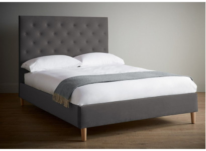 Łóżko Podkładka Design Luksusowe podwójne łóżko hotelowe Sleep Pokój Chesterfield Grey