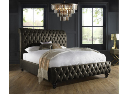 Chesterfield Włókienniczy Łóżko Sypialnia łóżko Podwójna Podkładka 140/160/180/200 cm