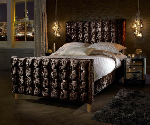 Chesterfield Łóżko tapicerowane Podwójne łóżko Big XXL designerskie luksusowe łóżko Aksamit