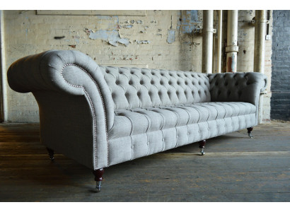 Sofa Włókiennicza Materiał Kanapa Chesterfield duże sofy xxl couchen Siedziba 265cm Podkładka