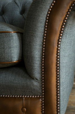 Chesterfield Sofa Kanapa Podkładka Sofy Kanapy Czteromiejscowe Materiał Poduszka siedziska 265cm
