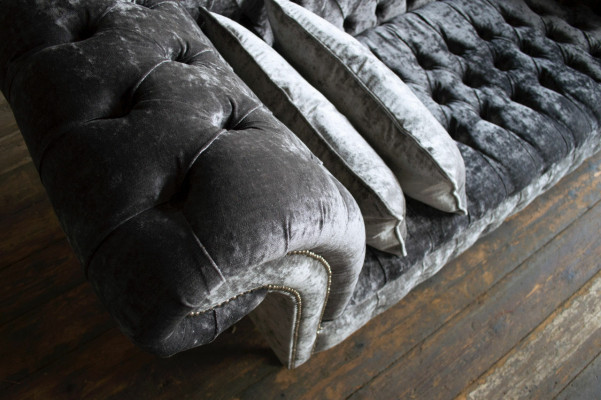 Gray Designer 3 miejsce do siedzenia Chesterfield Couch Podkładka Sofas Design Sofa