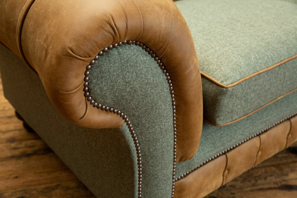 Designerska Sofa 3 miejsce do siedzenia Kanapa Podkładka Sofy Materiał Salon Włókienniczy Kanapa