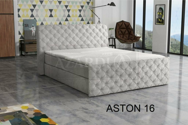 Szare Podwójne łóżko Chesterfield Hotelowe łóżka designerskie Sypialnia Meble