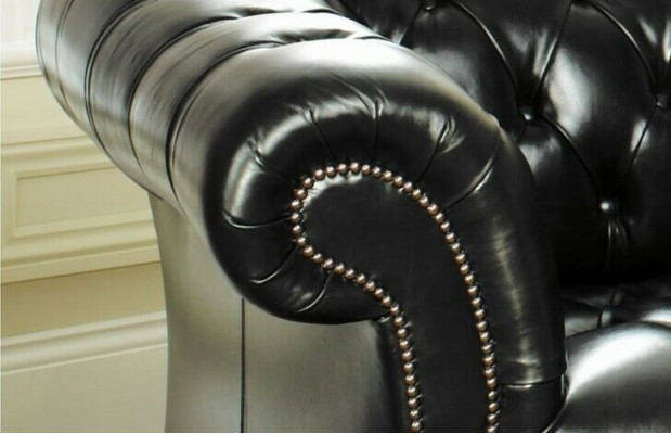 Green Chesterfield 3-miejsce do siedzenia, designerska, luksusowa, trzyosobowa kanapa